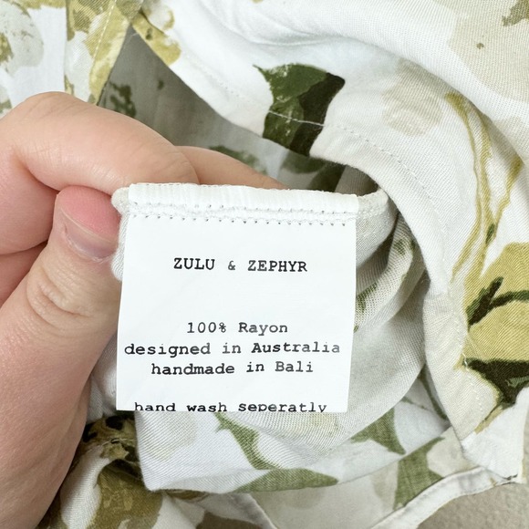 Zulu & Zephyr Beach Wrap Dress in Botanic Print - Picture 11 of 11